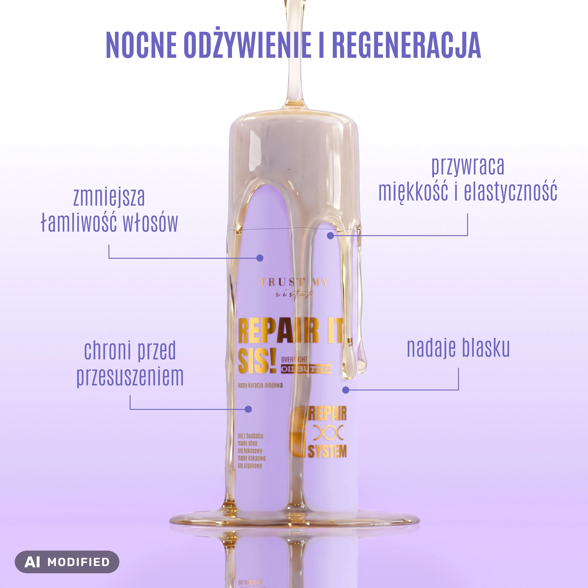 Sposób użycia Repair It Overnight Oil Butter